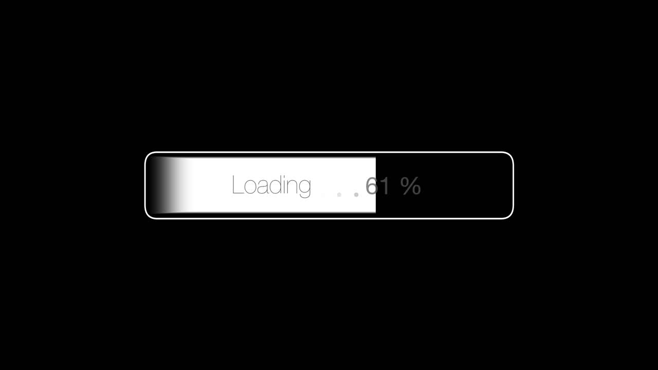 Loading Bar Animation On Black Screen