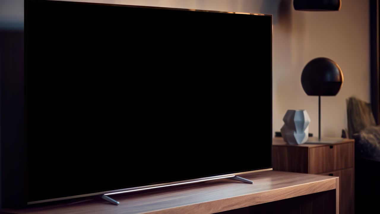 Television screen live mockup in home animated overlay, transparent 4K video, alpha channel, ProRes