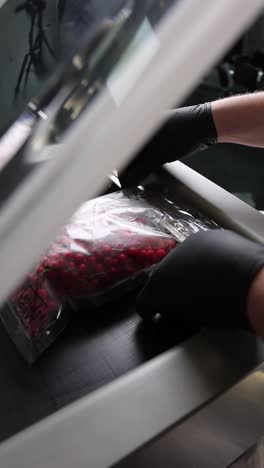 vacuum sealing berries