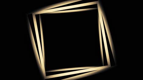 golden frame on a black background