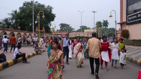 on the eve of durga puja, hindus gather at ganges for bathing and tarpan on mahalaya day.