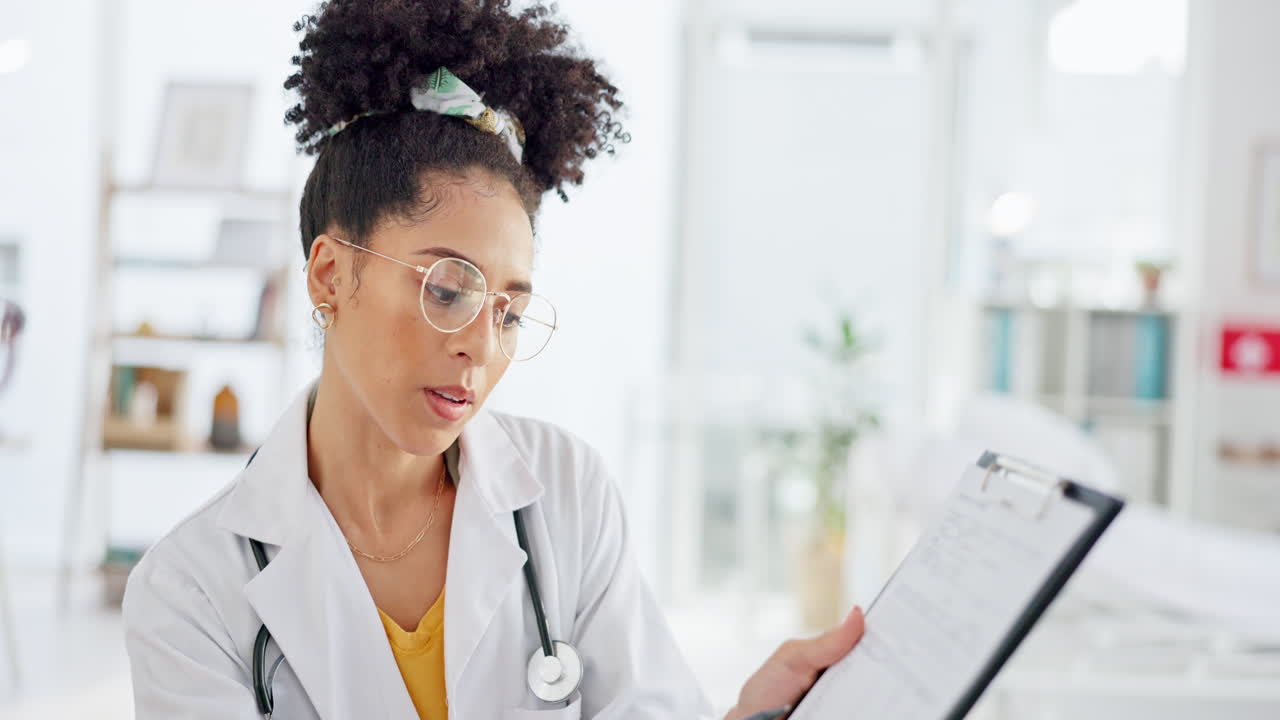 Documents, insurance and doctor consulting patient
