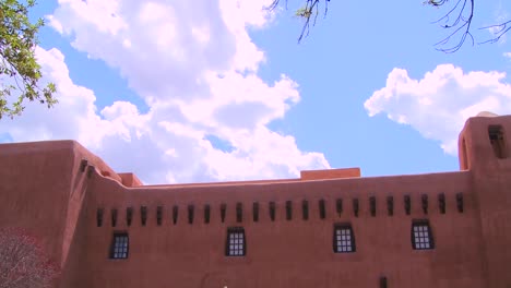 Time-lapse-of-clouds-behind-Santa-Fe-New-Mexico