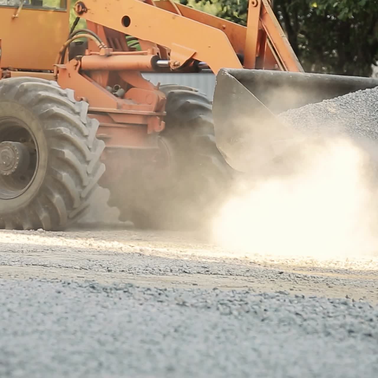 Road Roller On The Road Construction