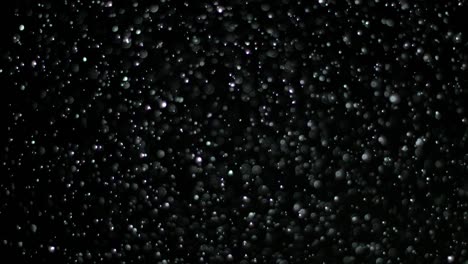 nieve en cámara lenta sobre un fondo negro