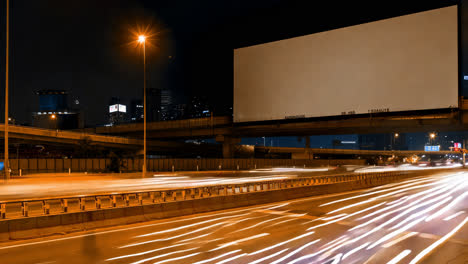 Digital billboard screen live mockup by busy road animated overlay, transparent 4K video, alpha