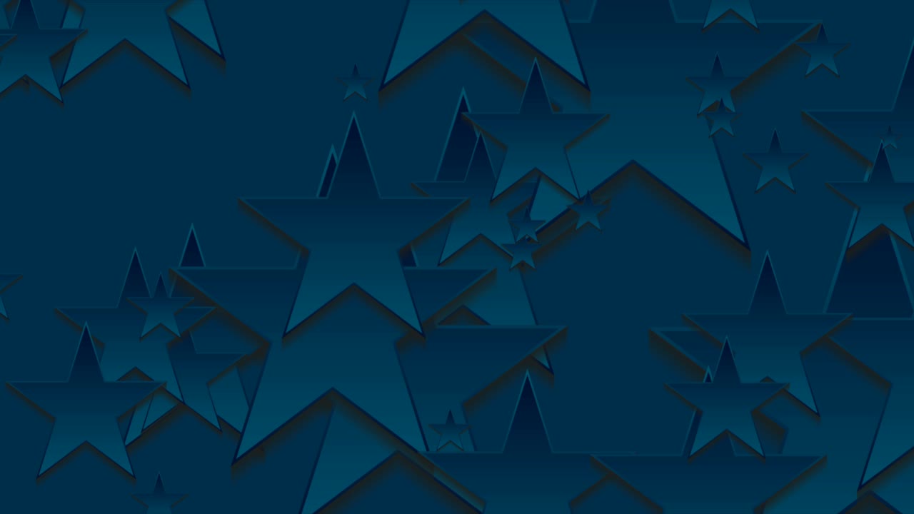 Dark blue paper stars abstract corporate motion background