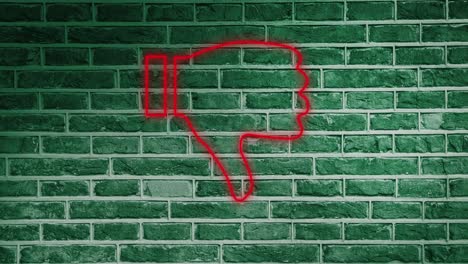 Heart neon sign on brick wall 4k
