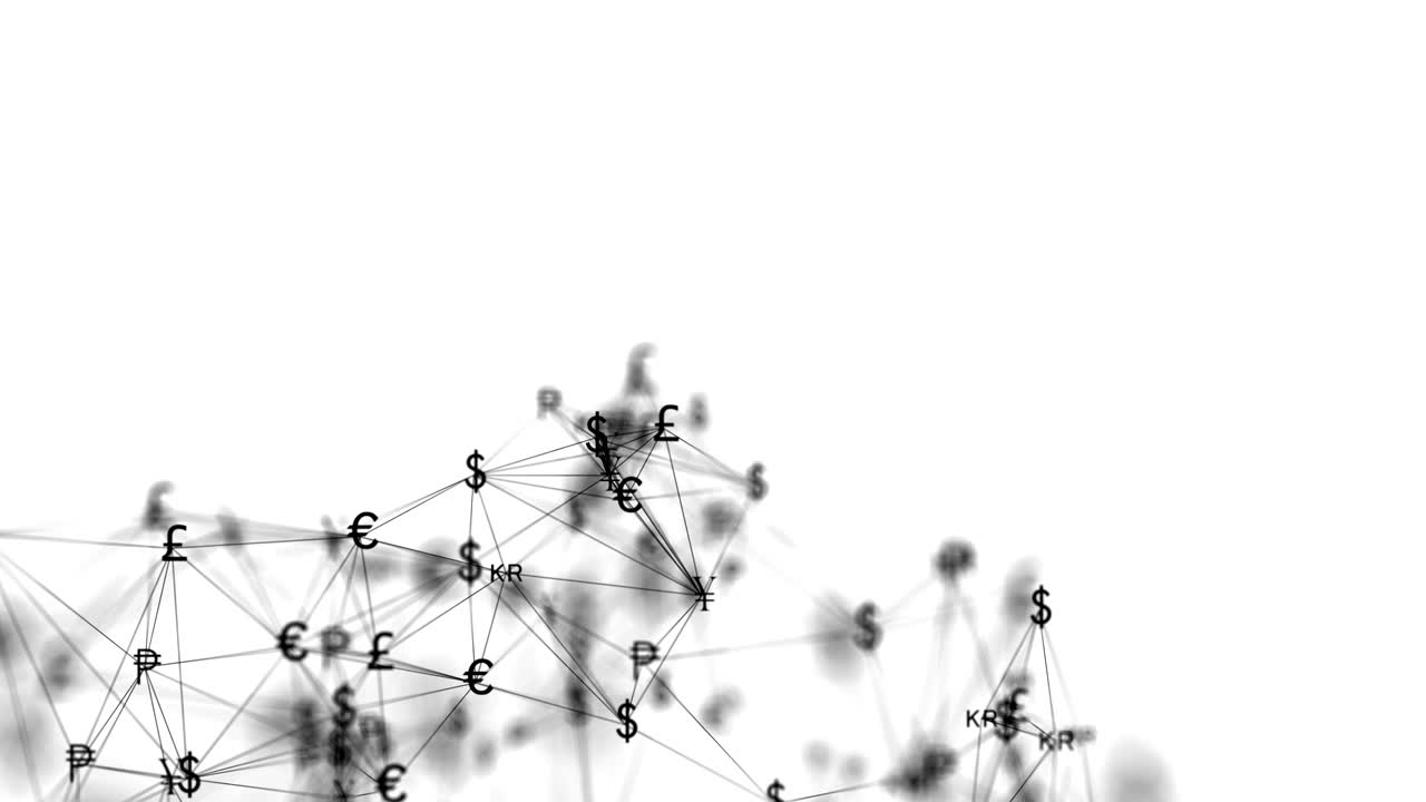 animación que representa la interconexión de las monedas.