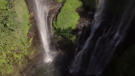 aerial: sekumpul waterfall in bali