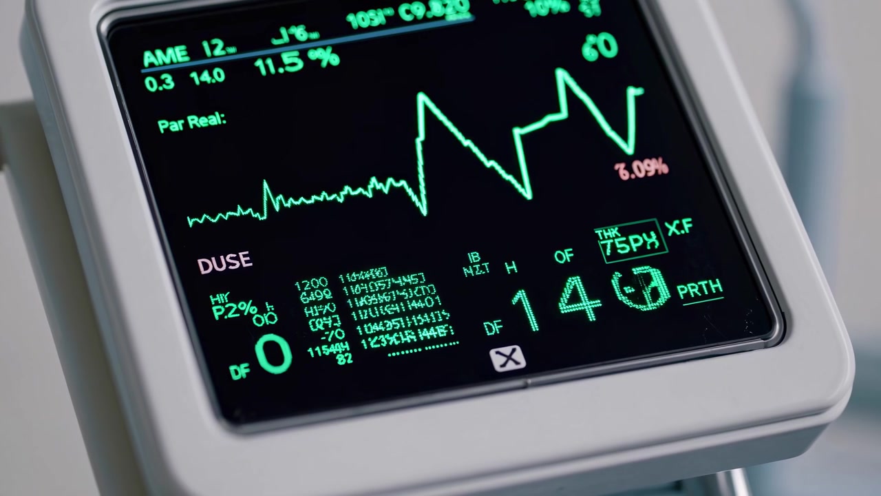 Stanza d'ospedale vuota con apparecchiature di monitoraggio medico