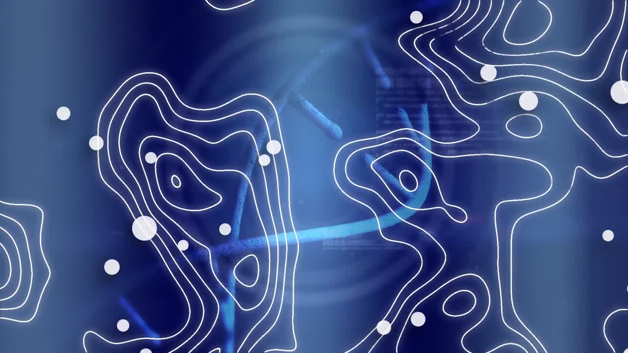 animación de la cadena de adn sobre las formas