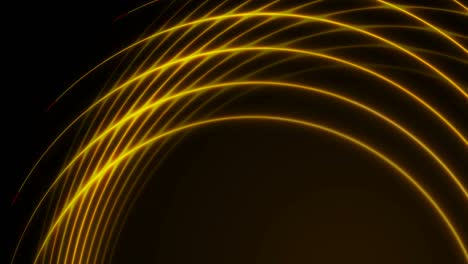 Yellow orange neon laser circles technology motion background