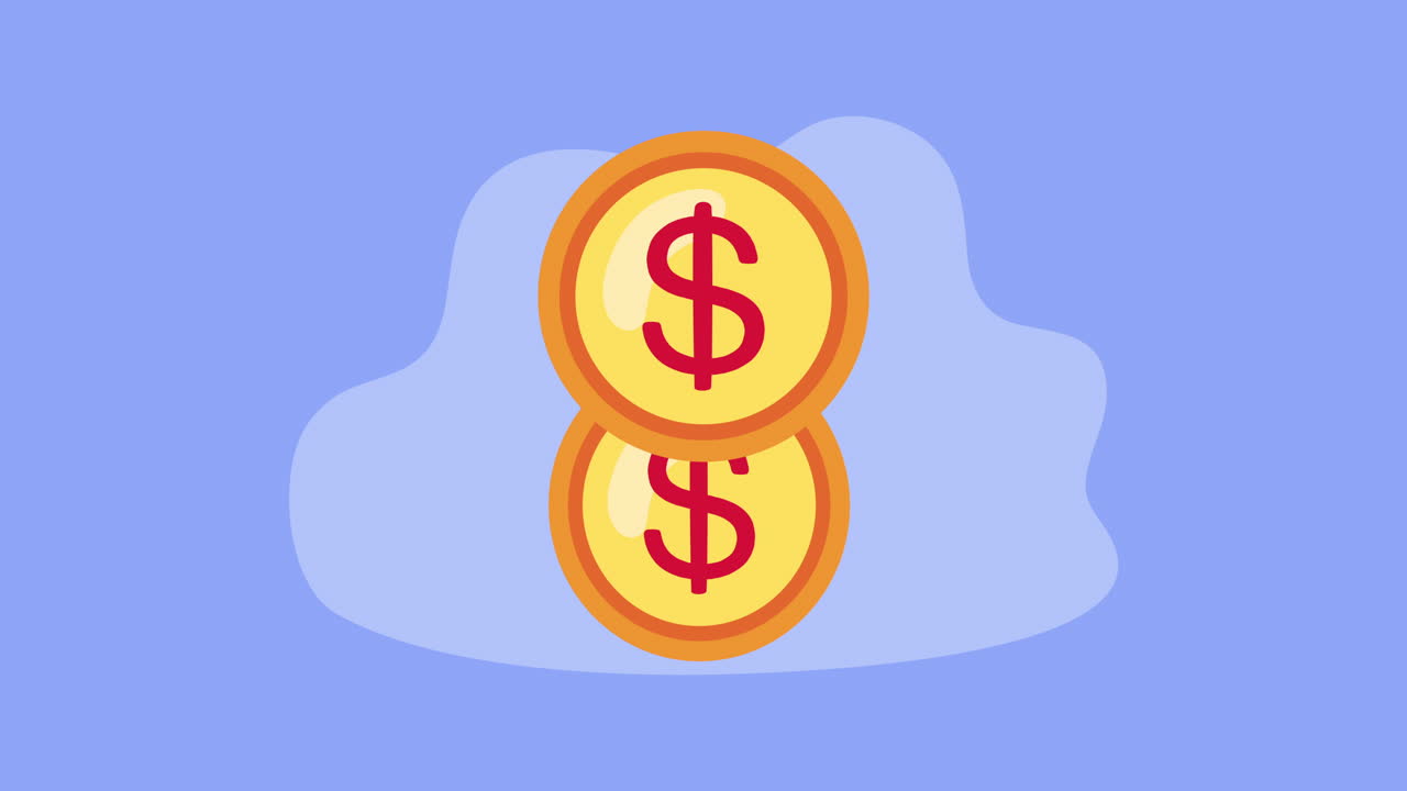 Gold Coins with Dollar Signs