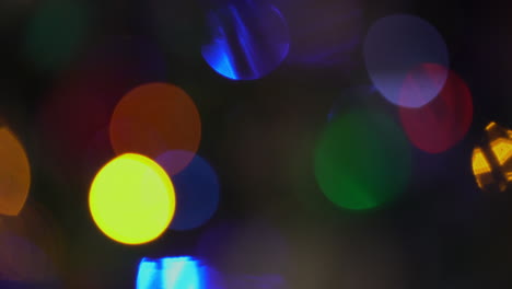 coloured christmas tree lights out of focus bokeh