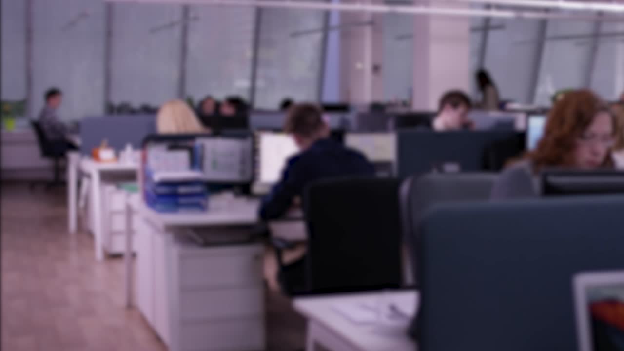 흐릿한 사무실 직원