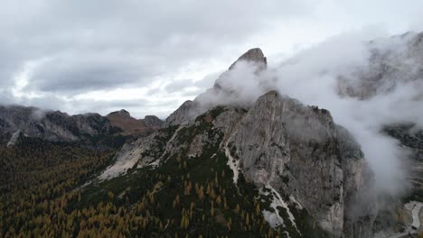 dolomites italy - passo di falzerego - cloudy weather 03