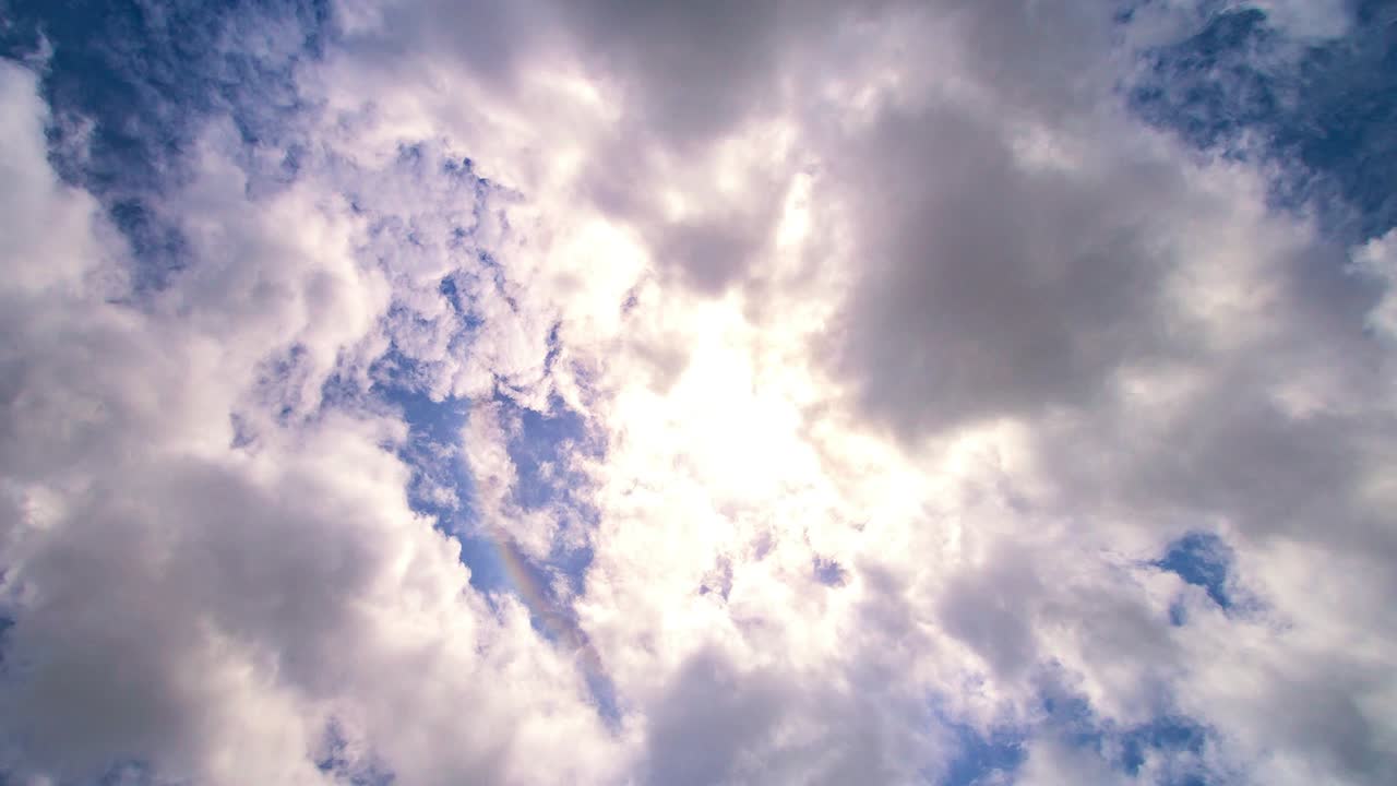 4K.Time lapse sun halo of clouds Halo (optical phenomenon)