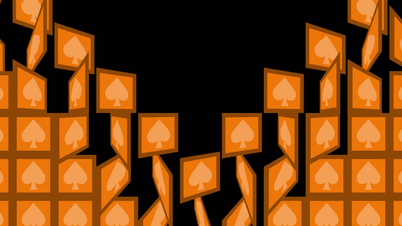 Orange Spades Pattern