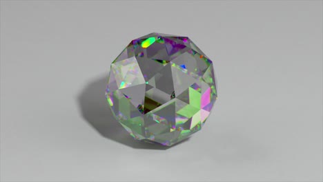 oval faceted diamond