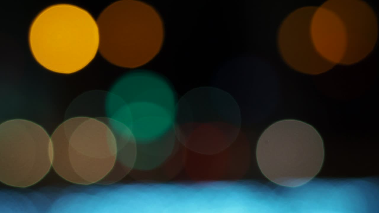 blur focus of light on black background from lamp in night on christmas before new year 2018 so beautiful romantic holiday