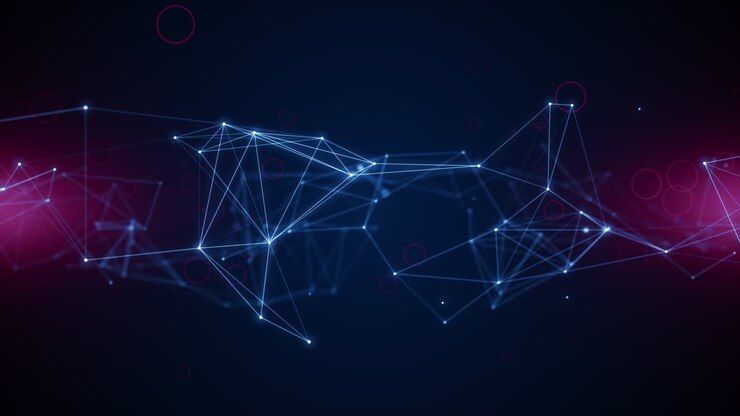 Plexus abstract network titles technology science background loop