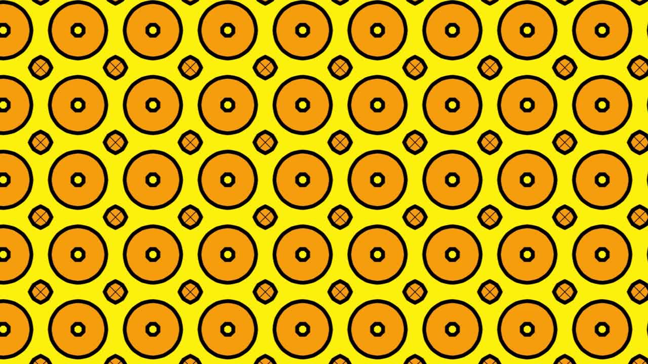 Abstract geometric seamless circles pattern animation scrolling right
