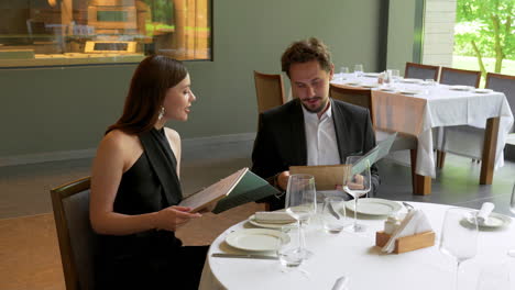 young couple in a romantic date