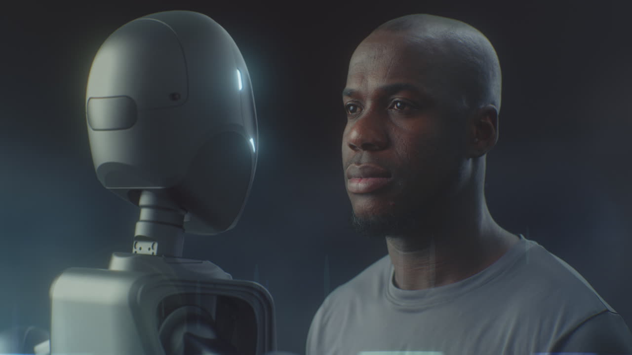 A man and a robot