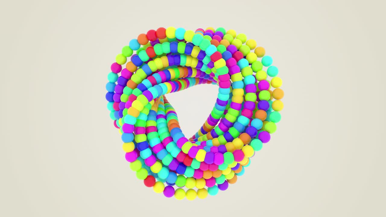 forma de toro retorcido abstractamente colorida