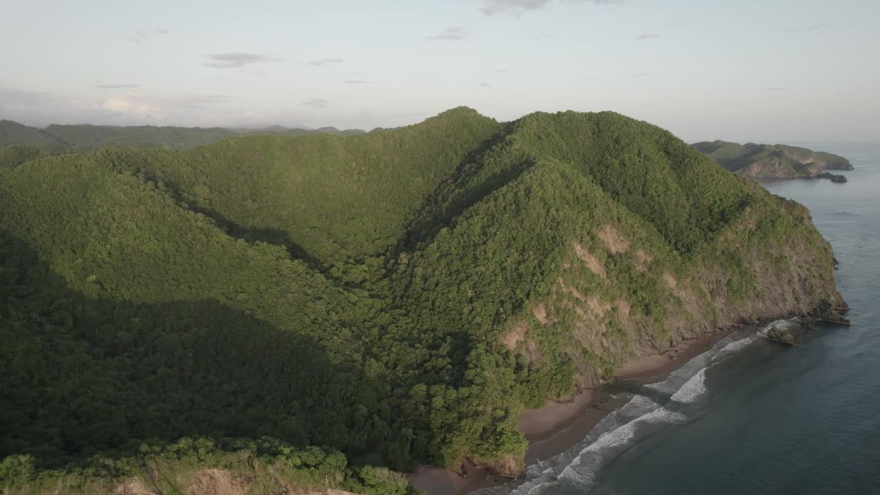 Aerial drone view of Playa Pui-Puy on the Paria Peninsula, Sucre, Venezuela