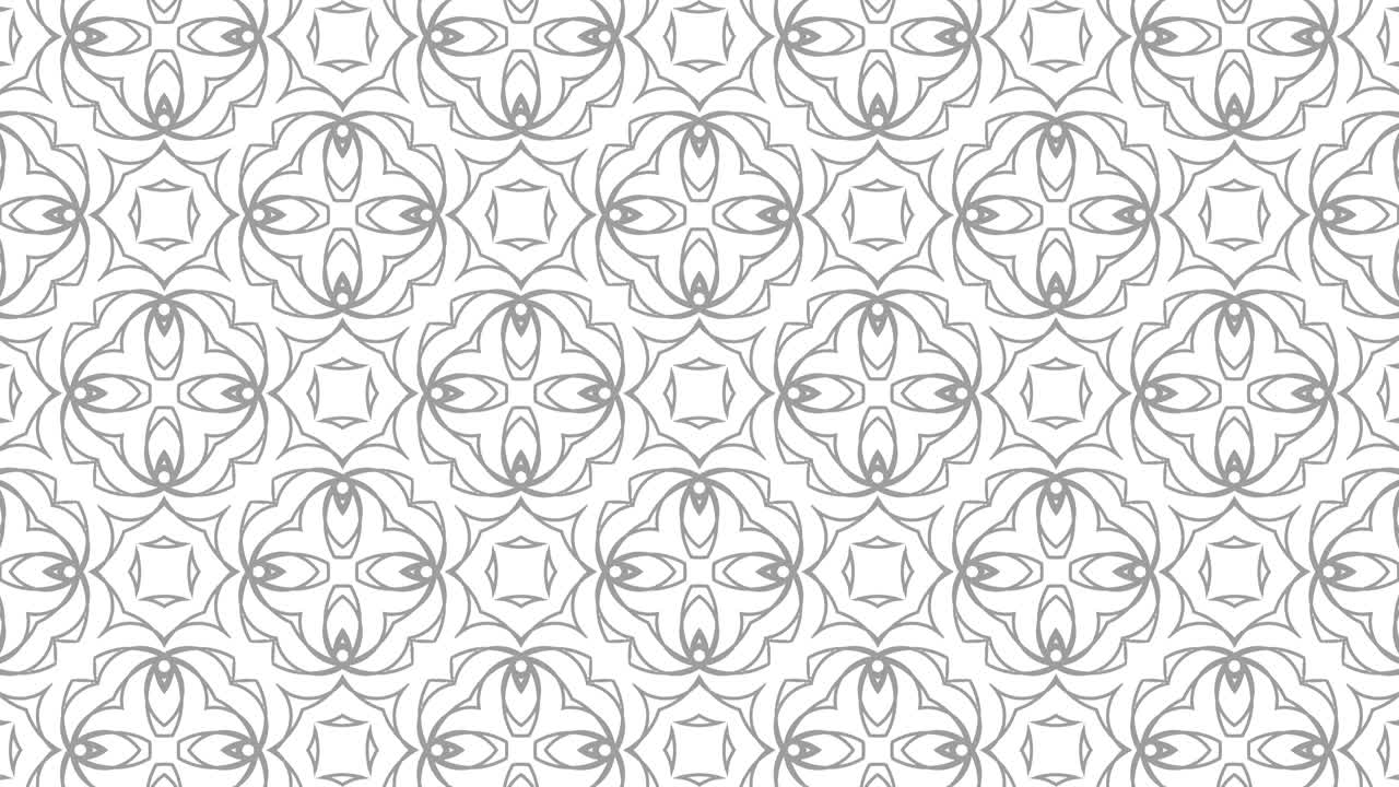 Graphic pattern in black and white with stroboscopic and hypnotic effect, while increasing in size and then reducing it.