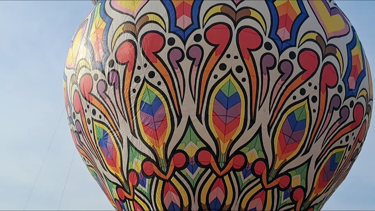 Colorful Hot Air Balloon with Intricate Design
