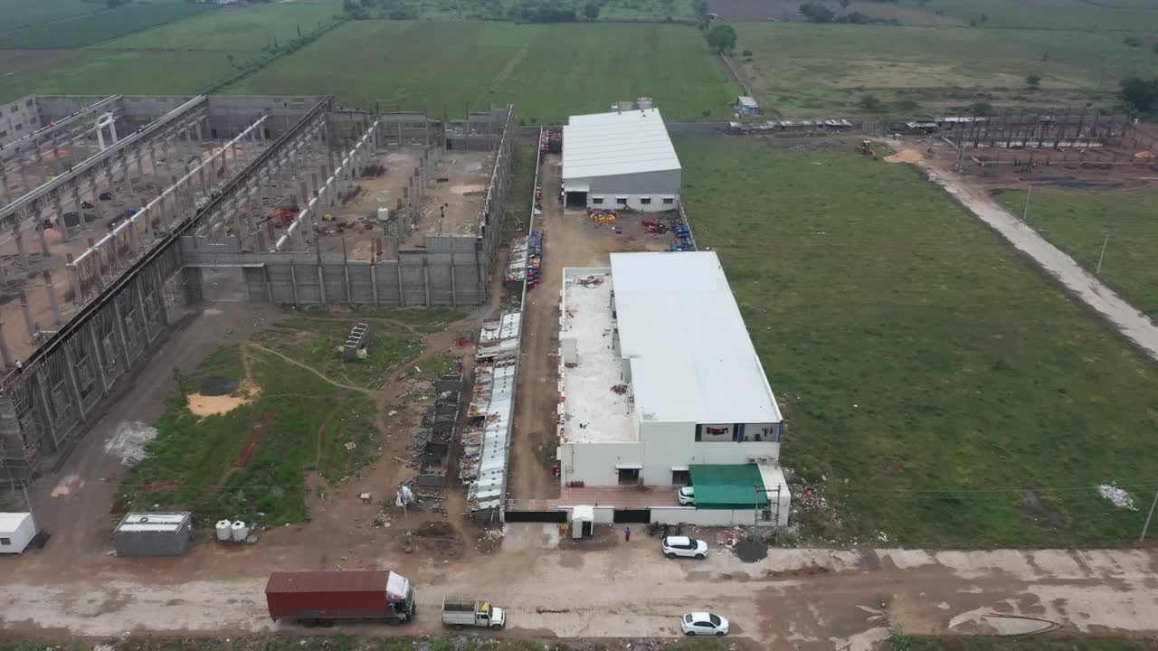 aerial drone view of showing a big, industry 5.0