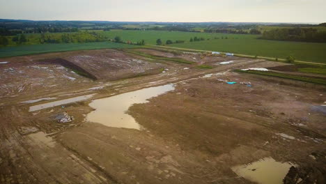 Drone-shot-of-a-large-development-area-in-the-countryside