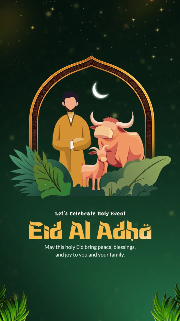 Modello di animazione per storie di auguri islamici Eid al-Adha
