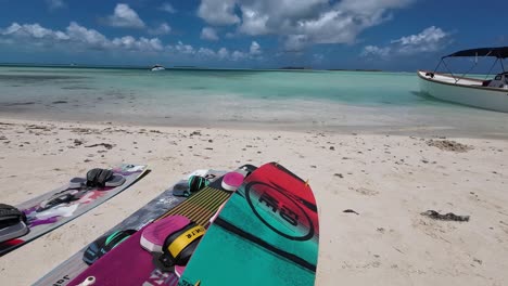 caribbean adventure: kitesurfing and foiling on paradise white sand beach, los roques venezuela