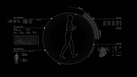 human jog medical hud animation