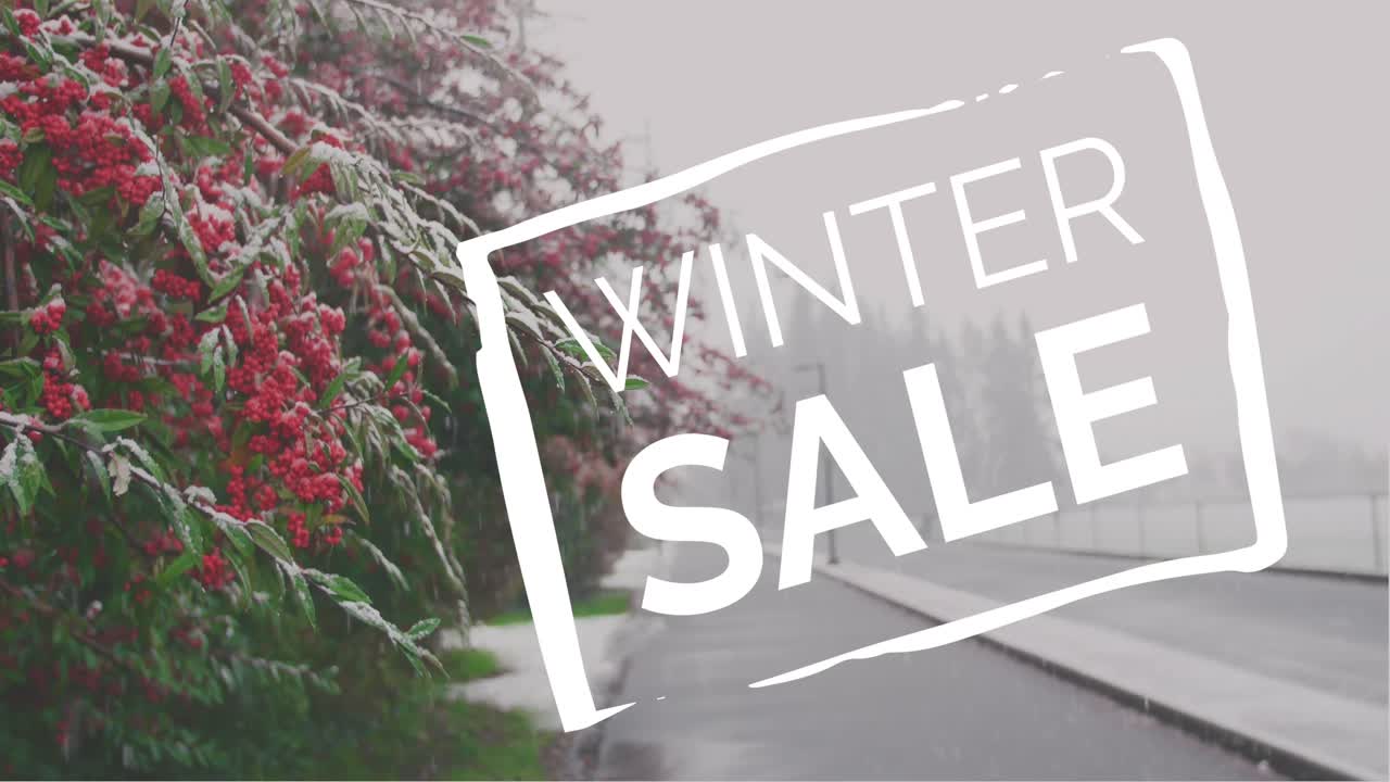 video generado digitalmente de la venta de invierno 4k