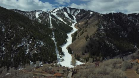 Bear-Mountain-En-Sun-Valley-Idaho-En-Un-Día-Soleado-En-Invierno