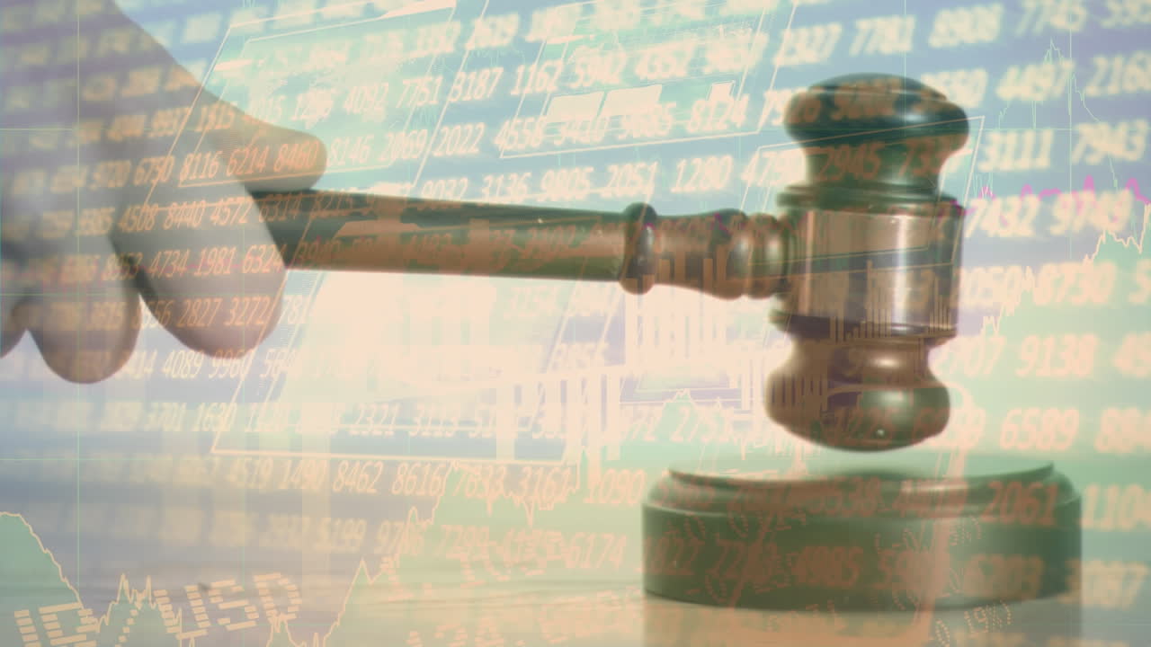 경매관의 망치에 대한 통계 및 금융 데이터 처리의 애니메이션