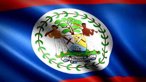 bandera de belice. animación de bucle sin costuras. video de alta definición en 4k