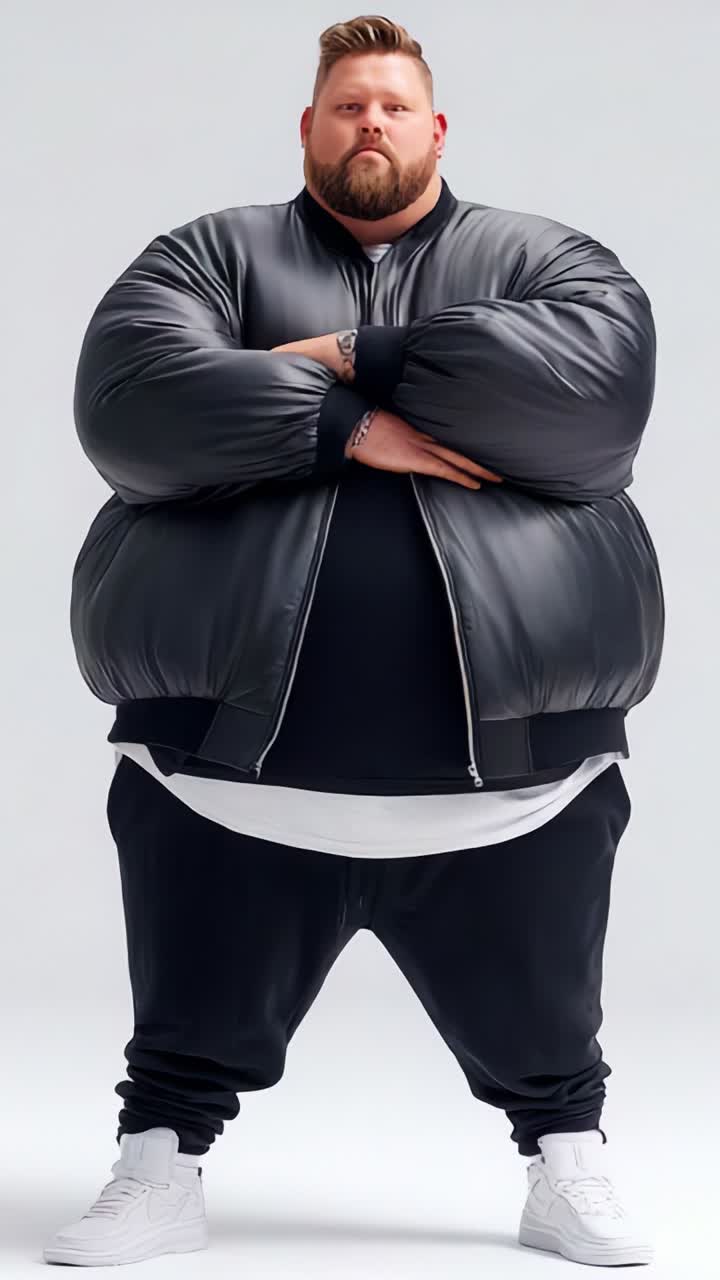 Stylish Individual in Oversized Streetwear: A Fashion Statement of Comfort and Confidence Captured in a Modern Urban Aesthetic