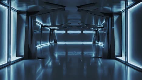 futuristic interior design corridor