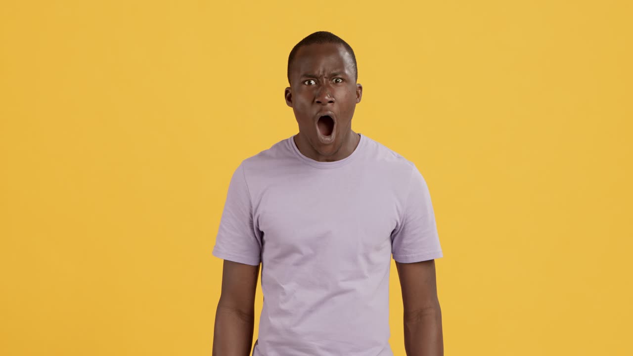 Man with a surprised expression