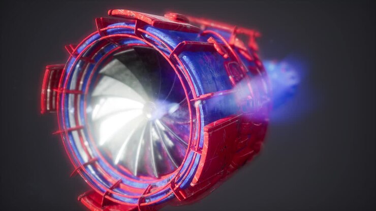 Rotate Jet Engine Turbine
