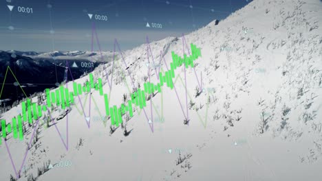 animation of data processing over landscape