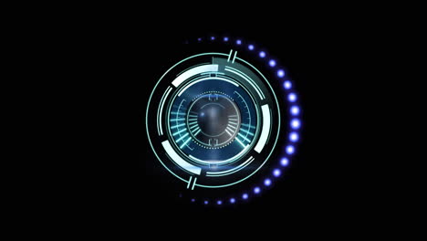 animación de la exploración del alcance sobre un fondo negro