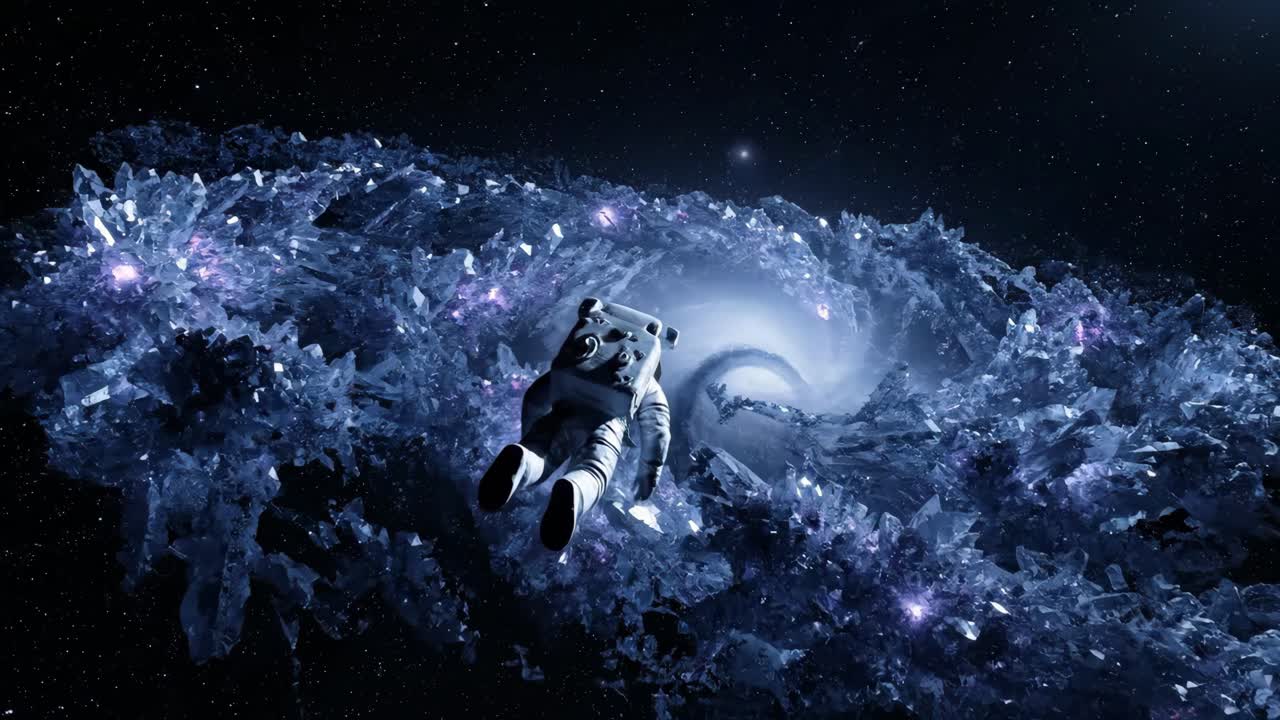 Astronaut in Crystal Nebula