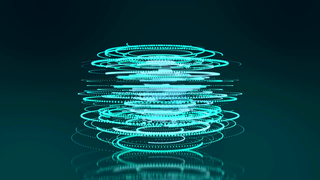 3D lines in dynamic swirl tornado rotation video